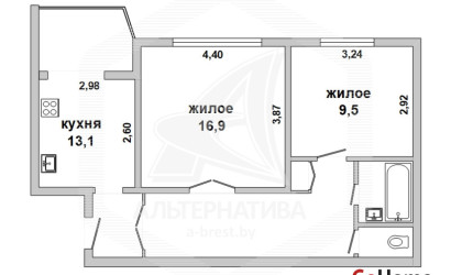 Купить 2-комнатную квартиру, Брест, Восток, ул. Московская. Фото 19