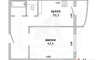 Купить 1-комнатную квартиру, Брест, Вулька, ул. Рябиновая. Фото 1