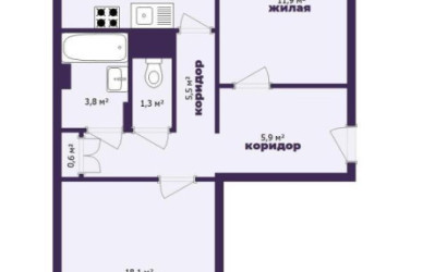 Купить 2-комнатную квартиру, Слоним, Коссовский Тракт ул., 102. Фото 21