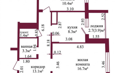 Купить 2-комнатную квартиру, Гродно, Виктора Глухова, 8. Фото 15