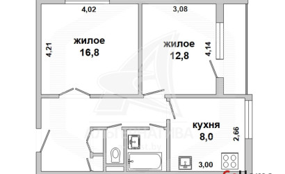 Купить 2-комнатную квартиру, Брест, Центр, б-р Космонавтов. Фото 1