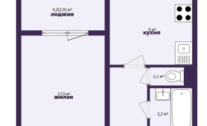 Купить 1-комнатную квартиру, Минск, Каменногорская ул., 22(Фрунзенский район). Фото 23