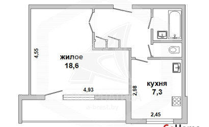 Купить 1-комнатную квартиру, Брест, Центр, ул. Маяковского. Фото 21