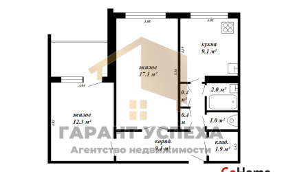Купить 2-комнатную квартиру, Брест, ул. Волгоградская, д. . Фото 9