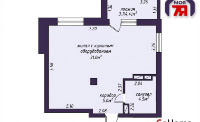 Купить 1-комнатную квартиру, Минск, Нововиленская ул., 31 (Центральный район). Фото 10