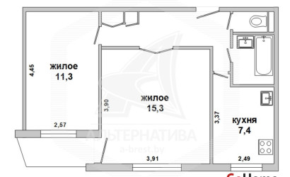 Купить 2-комнатную квартиру, Брест, Центр, ул. Халтурина. Фото 1