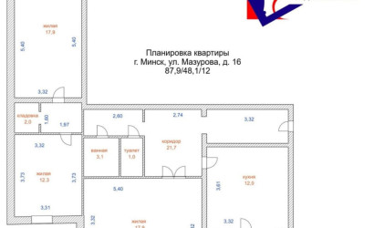 Купить 3-комнатную квартиру, Минск, Мазурова ул., 16 (Фрунзенский район). Фото 9