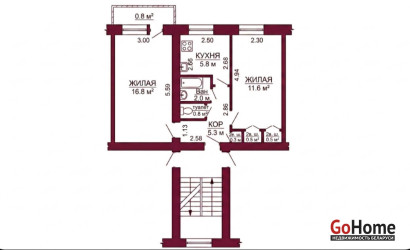 Купить 2-комнатную квартиру, Гродно, Космонавтов, 39. Фото 14
