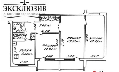  60.2 м2, Новополоцк(Калинина ул., 3)