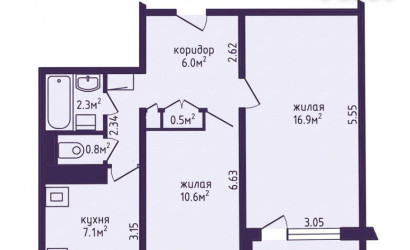 Купить 2-комнатную квартиру, Минск, Багратиона 2-й пер., 17 (Партизанский район). Фото 24