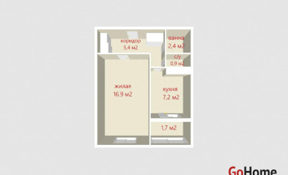 Купить 1-комнатную квартиру, Минск, Холмогорская ул., 47/1 (Партизанский район). Фото 21