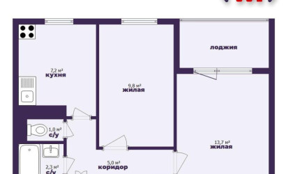 Купить 2-комнатную квартиру, Минск, Руссиянова ул., 18 (Первомайский район). Фото 4