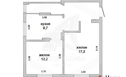Купить 2-комнатную квартиру, Жабинка. Фото 1