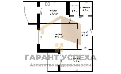 Снять 2-комнатную квартиру, Брест, Криштофовича. Фото 12