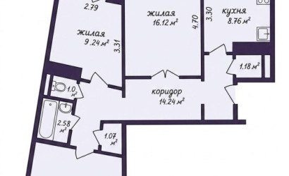Купить 3-комнатную квартиру, Минск, Горовца ул., 20/1(Ленинский район). Фото 24