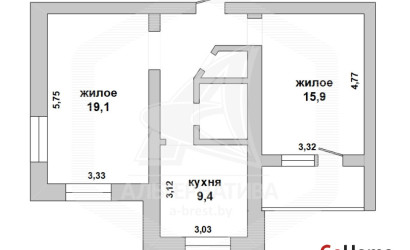 Купить 2-комнатную квартиру, Брест, Тришин, ул. Васнецова. Фото 1