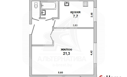 Купить 1-комнатную квартиру, Брест, Киевка, ул. Киевская. Фото 13
