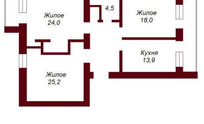 Купить 3-комнатную квартиру, Брест, ул. Васнецова, д. . Фото 14