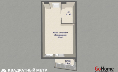 Купить 1-комнатную квартиру, Минск, Николы Теслы ул., 26 (Октябрьский район). Фото 20