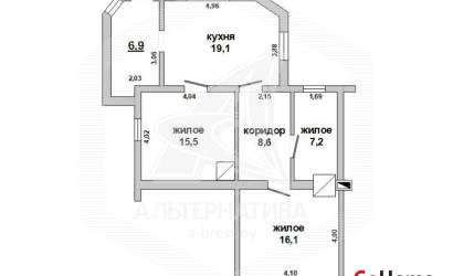 Купить 3-комнатную квартиру, Брест, Киевка, ул. Пушкинская. Фото 3