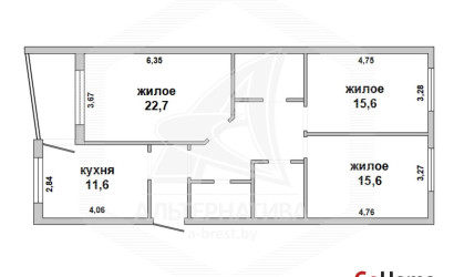 Купить 3-комнатную квартиру, Брест, Центр, ул. Маяковского. Фото 9