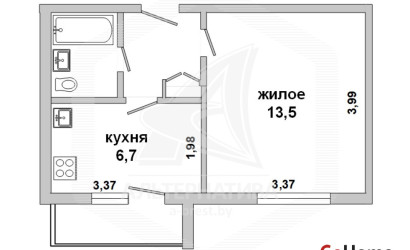 Купить 1-комнатную квартиру, Брест, Речица, ул. Солнечная. Фото 10