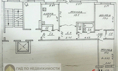 Купить 3-комнатную квартиру, Гродно, просп. Я.Купалы, д. 45. Фото 19