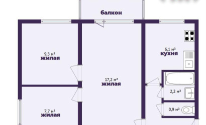 Купить 3-комнатную квартиру, Молодечно, Льва Толстого ул., 3/А. Фото 17