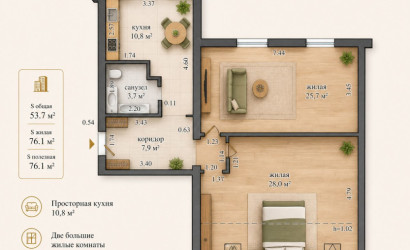 Купить 2-комнатную квартиру, Минск, Захарова, 29 (Партизанский район). Фото 19