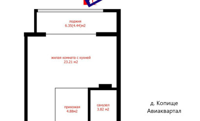 Купить 1-комнатную квартиру, Минск. Фото 1