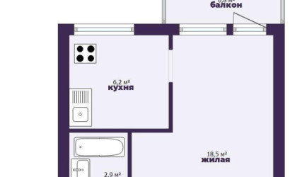 Купить 1-комнатную квартиру, Слуцк, Ленина ул., 150. Фото 19