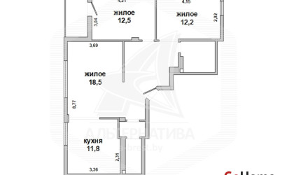 Купить 3-комнатную квартиру, Брест, Центр, ул. Фомина. Фото 1