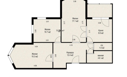 Купить 3-комнатную квартиру, Минск, Притыцкого ул., 47 (Фрунзенский район). Фото 29