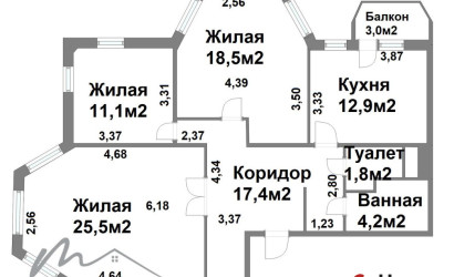 Купить 3-комнатную квартиру, Минск, Панченко ул., 62 (Фрунзенский район). Фото 6