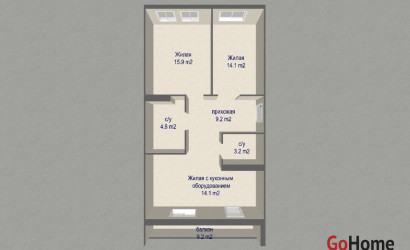 Купить 3-комнатную квартиру, Копище, Миля 4. Фото 2