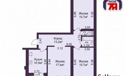 Купить 3-комнатную квартиру, Смолевичи, Советская ул., 135/А. Фото 20