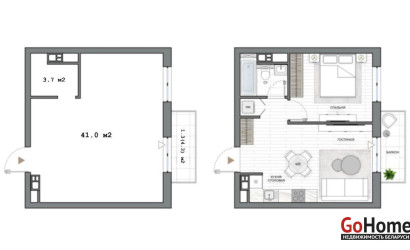 Купить 2-комнатную квартиру, Минск, Виталия Цвирко ул. 102 (Советский район). Фото 9