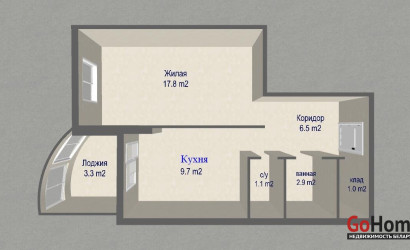 Купить 1-комнатную квартиру, Минск, Дзержинского просп., 82 (Московский район). Фото 2