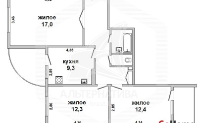 Купить 3-комнатную квартиру, Брест, Восток, ул. Орловская. Фото 1
