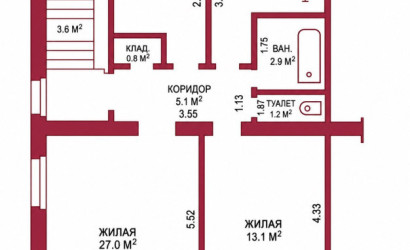 Купить 3-комнатную квартиру, Озеры, Красноармейская. Фото 13