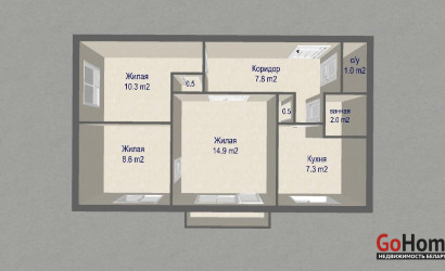 Купить 3-комнатную квартиру, Минск, Куйбышева ул., 57(Советский район). Фото 2
