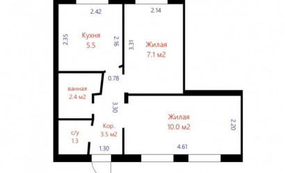 Купить 2-комнатную квартиру, Заславль, Вилейская ул., 26. Фото 28
