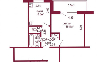 Купить 1-комнатную квартиру, Гродно, Фолюш, 15/209. Фото 13