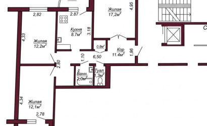 Купить 3-комнатную квартиру, Гродно, Индурское, 10. Фото 16