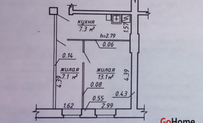 Купить 2-комнатную квартиру, Витебск, Пороховая, 32. Фото 1