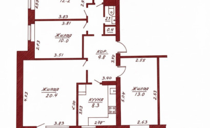 Купить 4-комнатную квартиру, Гродно, Ленинского Комсомола, 6А. Фото 4
