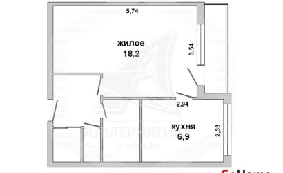 Купить 1-комнатную квартиру, Брест, Брест-восточный, ул. Скрипникова. Фото 26