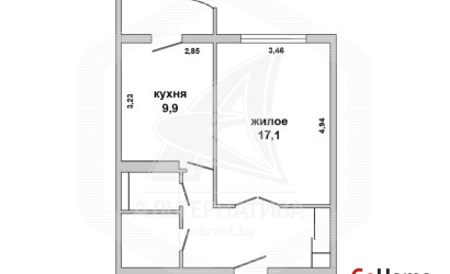 Купить 1-комнатную квартиру, Брест, Южный, ул. Гвардейская