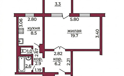 Купить 1-комнатную квартиру, Гродно, Рогачевского, 15. Фото 6
