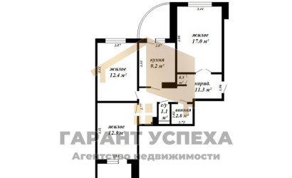 Купить 3-комнатную квартиру, Брест, ул. Суворова, д. . Фото 18